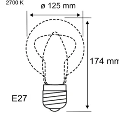 Modern Classic Edition Standard 230V - LED Globe Ringspiegel E27