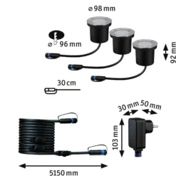 Plug & Shine LED Bodeneinbauleuchte - Floor Basisset insektenfreundlich