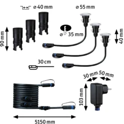 Plug & Shine LED Bodeneinbauleuchte - Floor Mini Basisset