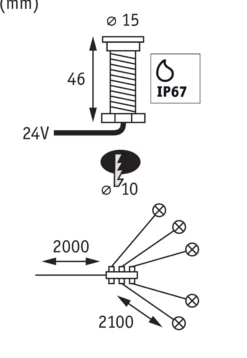 Plug & Shine LED Bodeneinbauleuchte - MicroPen II Erweiterungsset
