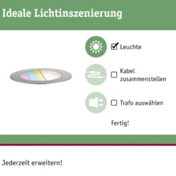 Plug & Shine LED Bodeneinbauleuchte Smart Home Zigbee 3.0 - Floor Einzelleuchte