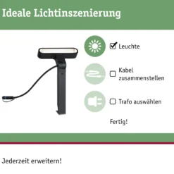 Plug & Shine LED Gartenstrahler - Ito Einzelspot Horizontale Ausrichtung