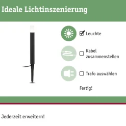Plug & Shine LED Pollerleuchte - Flarea Einzelleuchte