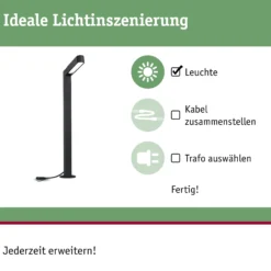 Plug & Shine LED Pollerleuchte - Ito Einzelleuchte Vertikale Ausrichtung