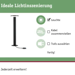 Plug & Shine LED Pollerleuchte - Plate Einzelleuchte