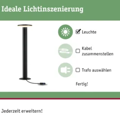 Plug & Shine LED Pollerleuchte - Plate Einzelleuchte insektenfreundlich