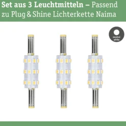 Plug & Shine LED Stecksockel - Naima 3er-Set