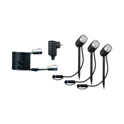 Plug & Shine Preisattraktives Starterset Zigbee 3.0 - Smart Home smik Gateway + LED Gartenstrahler Pike Basisset RGBW+