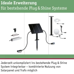 Plug & Shine Solarpanel - Plug & Shine Solarpanel IP44 24V max. 21W Anthrazit
