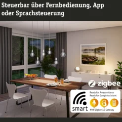 Preisattraktives Starterset Zigbee 3.0 - Smart Home smik Gateway + LED Birne Filament G95 Tunable White + Schalter