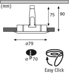 Premium LED Einbauleuchte - Premium LED Einbauleuchte IP44 rund 79mm GU10 max. 50W 230V dimmbar Weiß