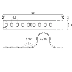 Pro Strip LED Strip - Silver P150 865