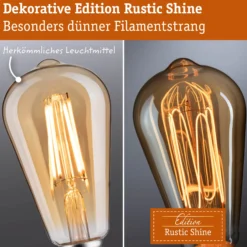 Rustic Shine Standard 230V - LED Globe Filament in I-Form