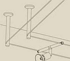 Seilsystem Montageset - Umlenker/Abhängung