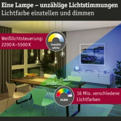 Set Filament 230V Smart Home Zigbee 3.0 - LED Birne Zigbee AGL RGBW + Gent 2.0