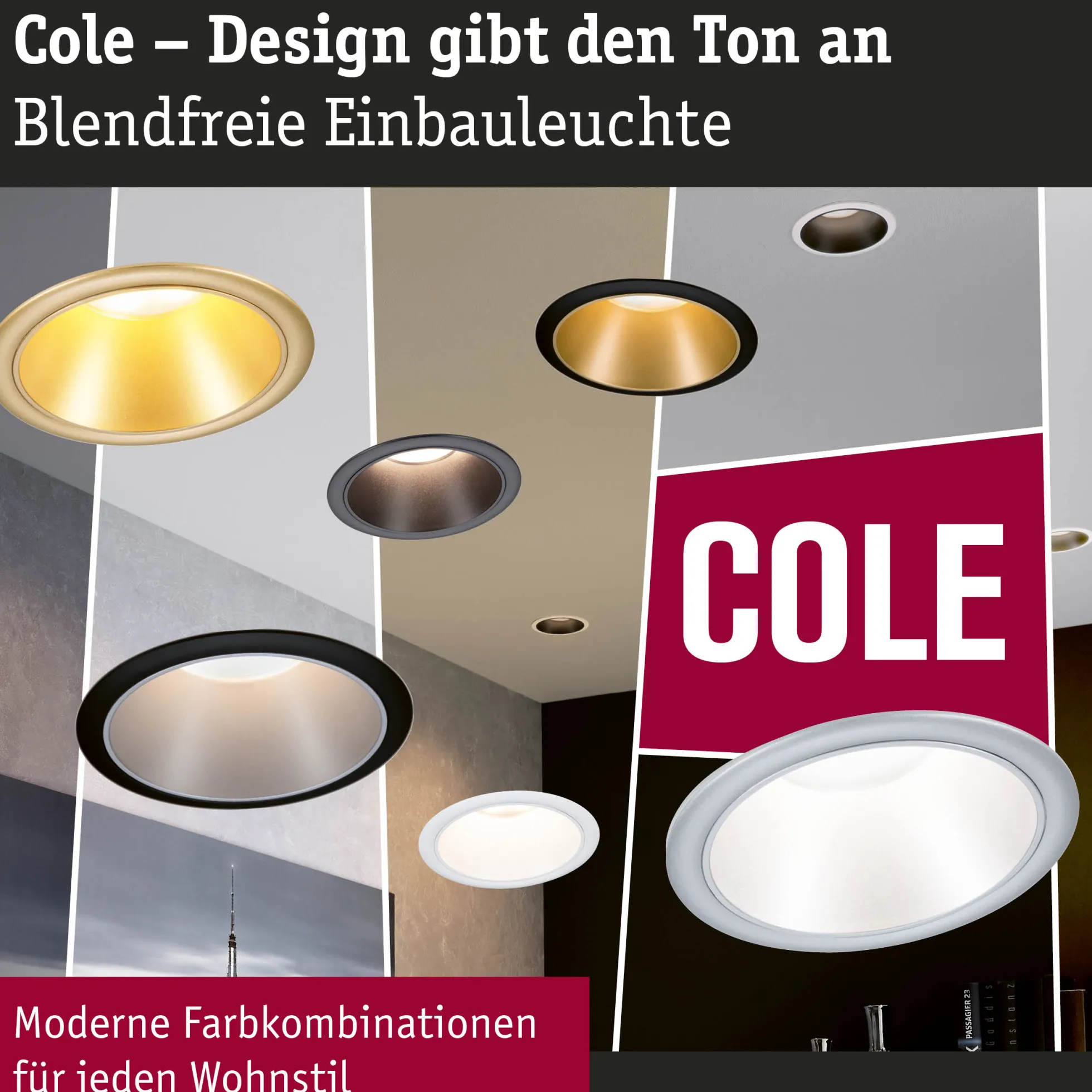 Set LED Einbauleuchte - Cole