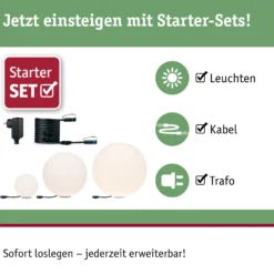 Set Plug & Shine LED Lichtobjekt - Globe Plug & Shine Lichtobjekte Set
