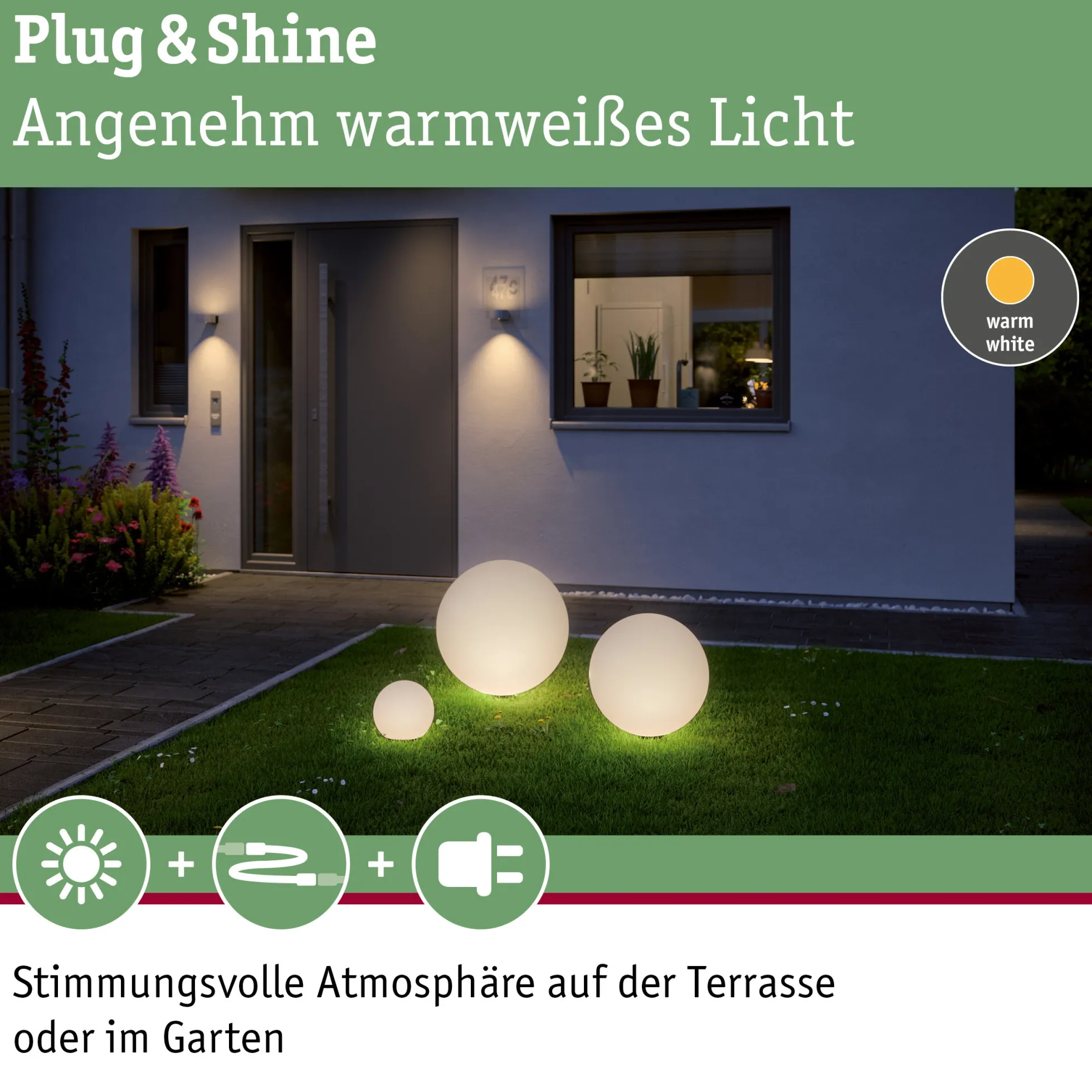 Set Plug & Shine LED Lichtobjekt - Globe Plug & Shine Lichtobjekte Set