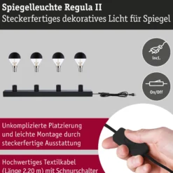 Set Spiegelleuchte - Regula II 4-flammig