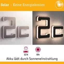 Solar LED Hausnummernleuchte - Buchstabe c