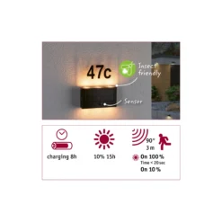 Solar LED Hausnummernleuchte - Neda insektenfreundlich