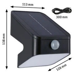 Solar LED Wandfluter - Lesly Dämmerungsgesteuerter Bewegungsmelder (IR)