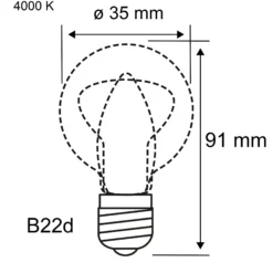 Standard 230V - LED Kerze B22d