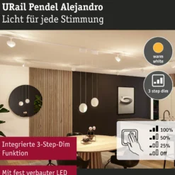 URail Pendel 3-Step-Dim - Alejandro