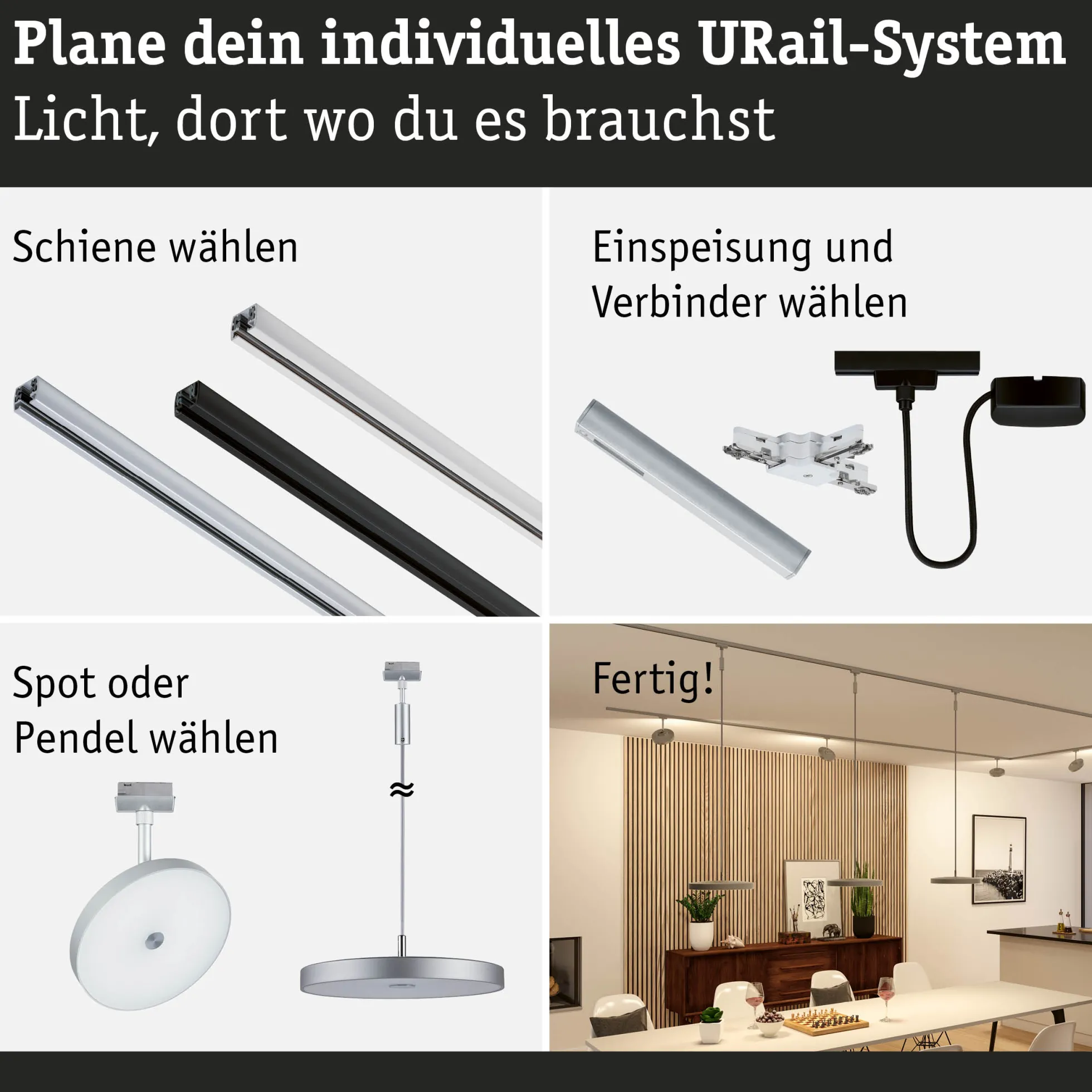 URail Pendel 3-Step-Dim - Hildor