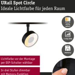 URail Schienenspot 3-Step-Dim - Circle
