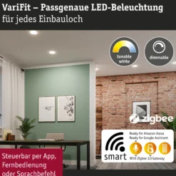 VariFit LED Einbaupanel Smart Home Zigbee 3.0 - Veluna Edge