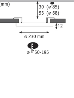VariFit LED Einbaupanel 3-Step-Dim - Areo