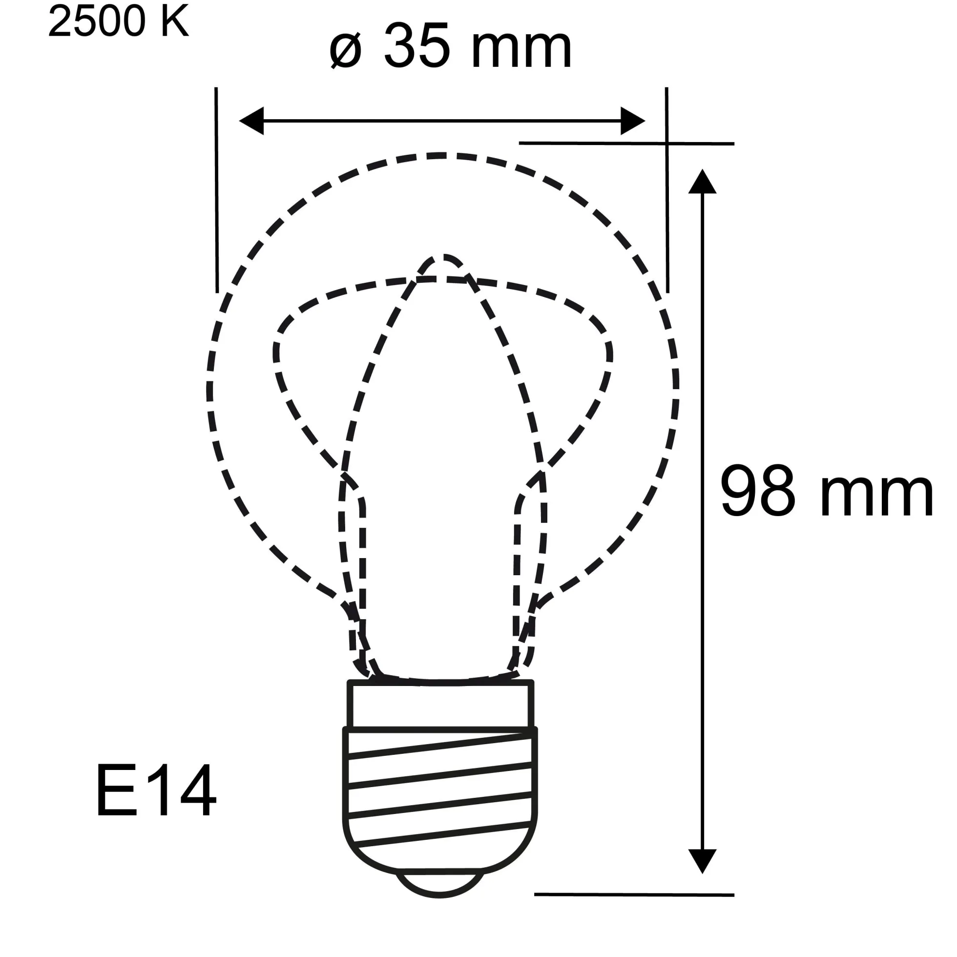 Vintage Edition Standard 230V - LED Kerze E14