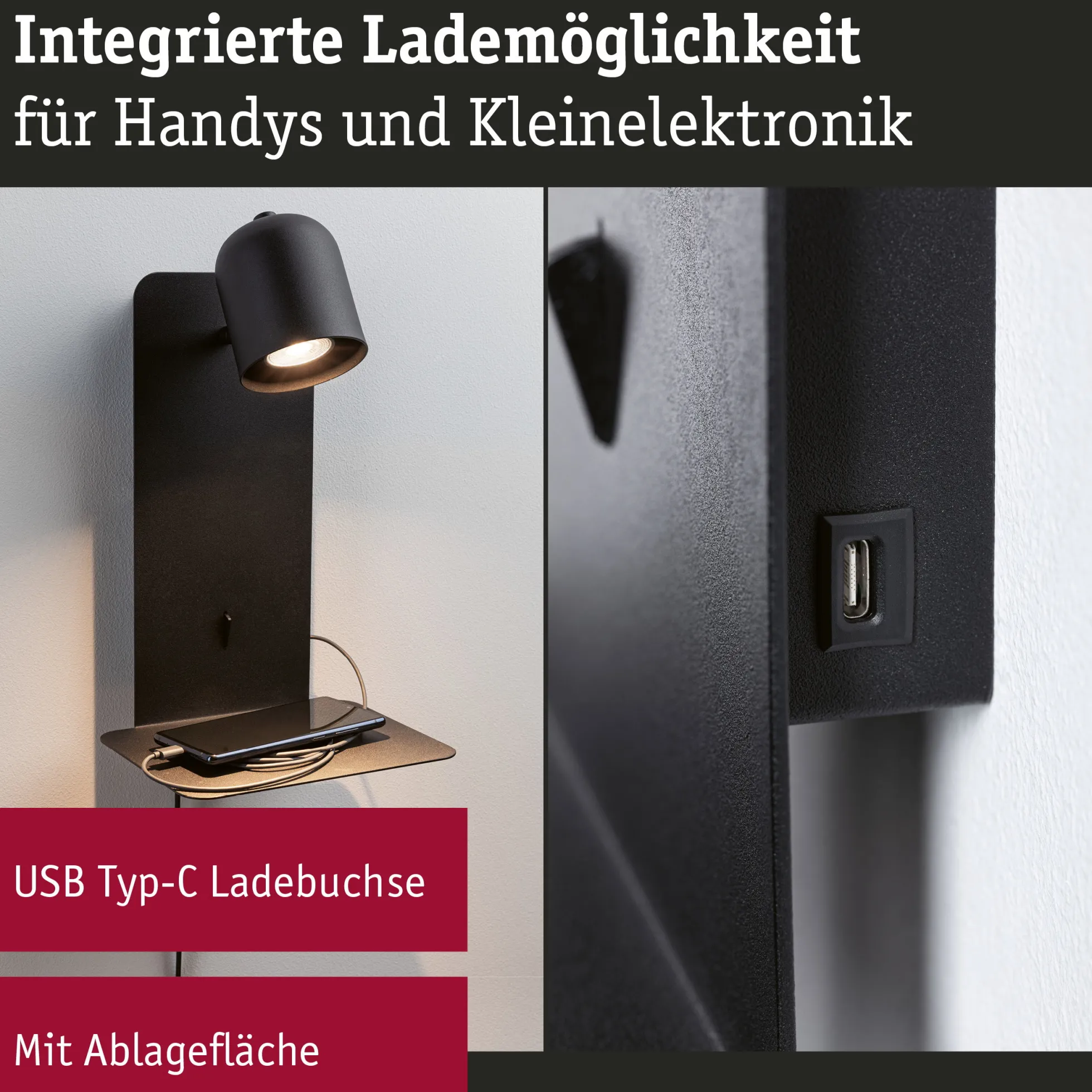 Wandleuchte - Malena USB C